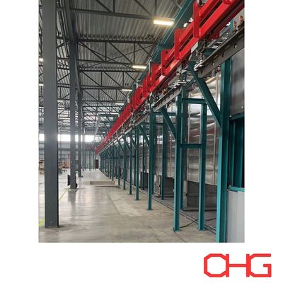 良い値段 Power and Free Overhead Trolly Conveyor System for Coating Line offers customizable layout オンライン