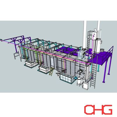 粉末コーティング生産ラインのための扇風機型のノズル予処理スプレートンネル
