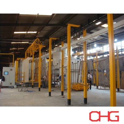 PLC 制御 ハードウェア 輸送システムとスプレーブース付き粉末塗装ライン設備
