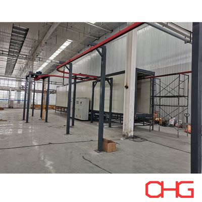 自動化粉末塗装ライン 輸送システム付き アルミプロファイルハードウェア