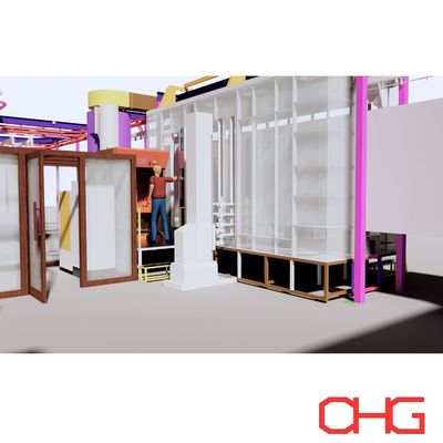 良い値段 耐久性のあるハードウェアスプレー装置を備えた金属基板静電自動粉体塗装ラインのプロフェッショナル オンライン